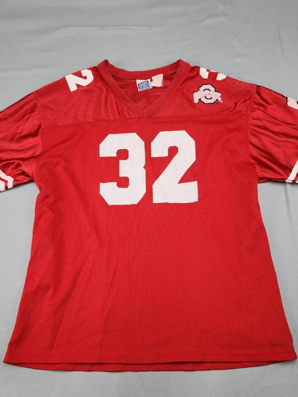 Sport Attack Ohio State Buckeyes 32 Football Jersey Mens Size L Red Mesh